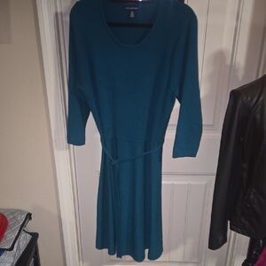 Teal Long-Sleeve Dress